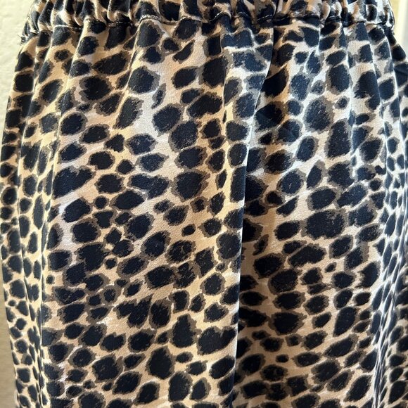 Jcrew Factory Midi Leopard Print Skirt - Size Large - Picture 5 of 6